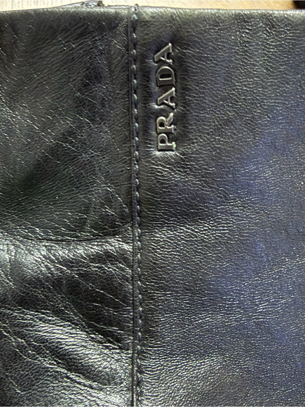 Prada Black Leather Wedge Booties - Picture 3 of 7